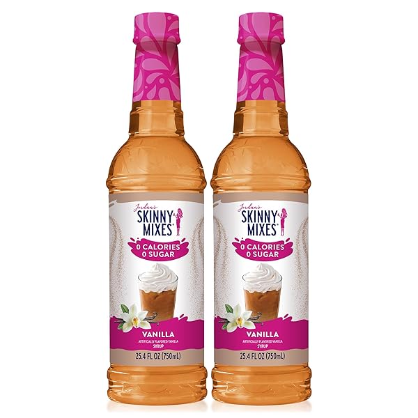 JORDAN’S SKINNY MIXES SUGAR FREE COFFEE SYRUP, VANILLA...
