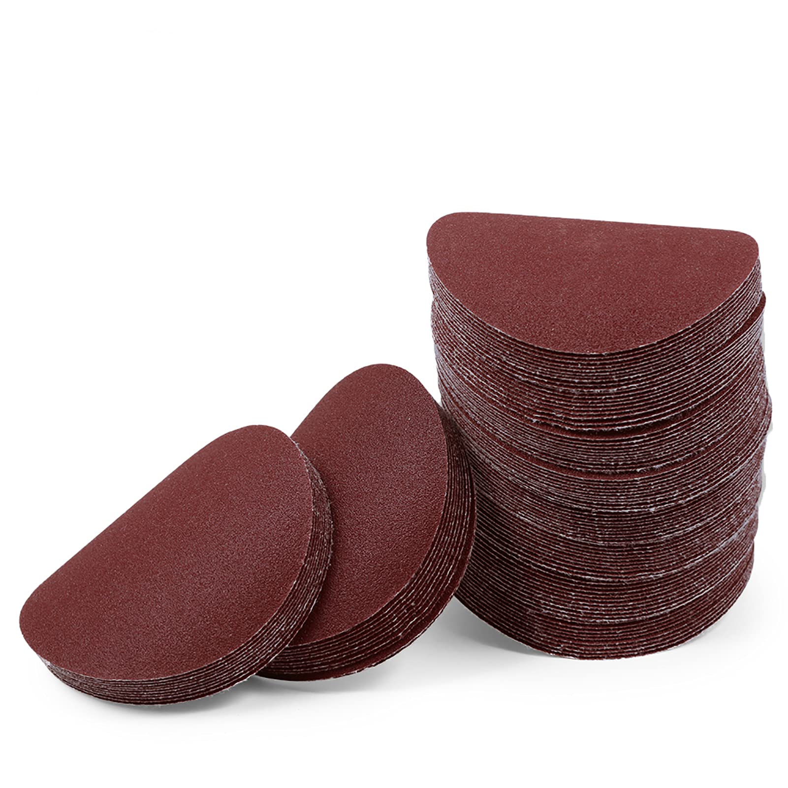 LEONTOOL Sanding Discs 3 Inch 150 Grit Hook and Loop Sandpaper 100Pcs Sanding Pad NO-Hole Aluminum Oxide Random Orbital Sander