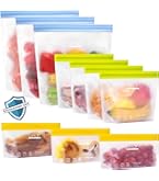 LOT DE 6 Sacs De Congélation Réutilisables, étanches, Sacs à Sandwich