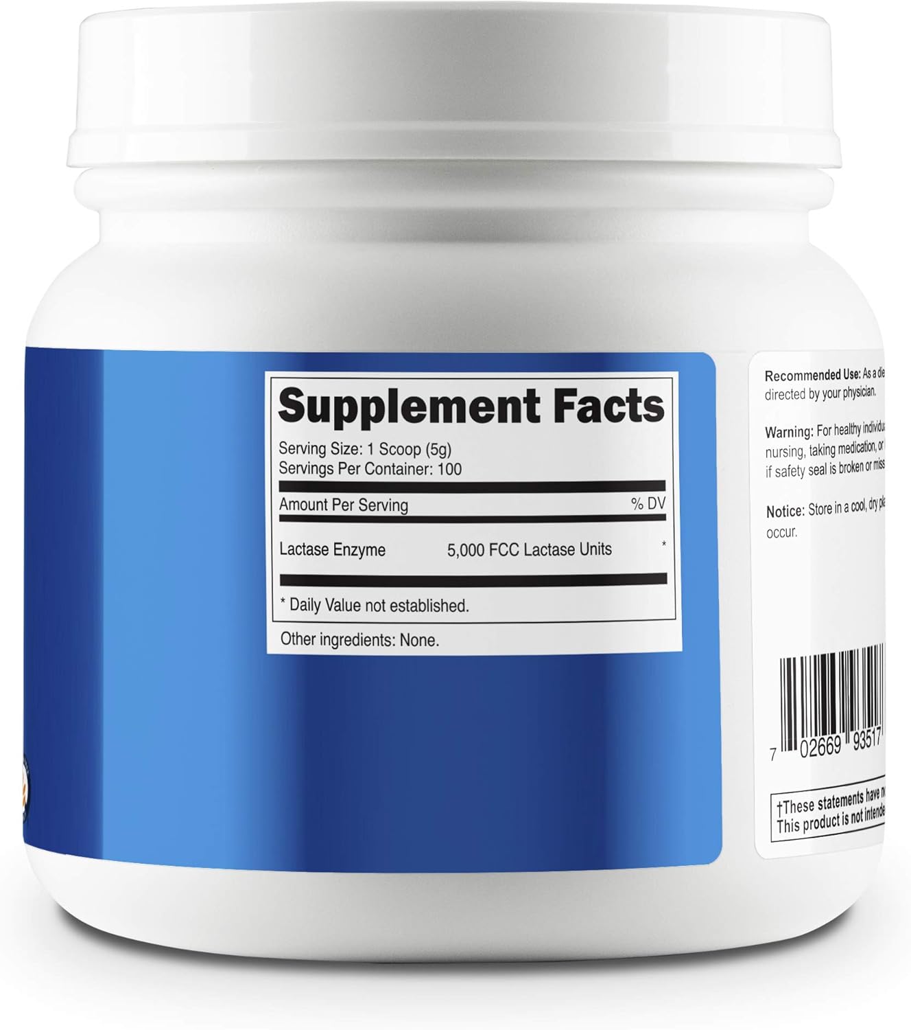 Nutricost Lactase Powder 500 Grams -Non-GMO, Gluten Free, High Quality Lactase Powder: Health & Personal Care