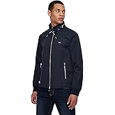 Armani Exchange mens Drawstring Circle Logo Zip Up Nylon Jacket