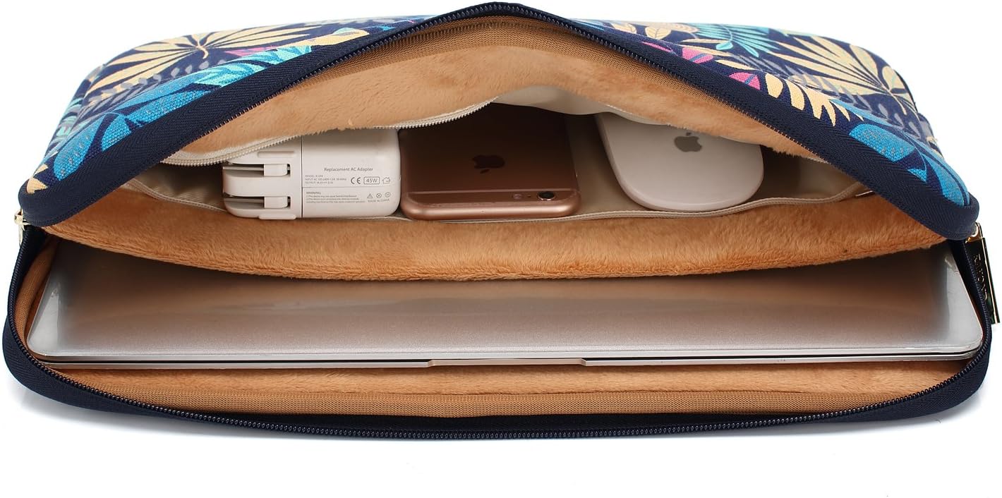 KAYOND Forest Series Pattern Water-resistant for 15.6-17 Inch Laptop Sleeve Case Bag (17 inch, Blue) - Image 4