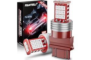 FANTELI 3157 LED Bulb Flashing Brake Lights, 300% Brighter 3156 3047 3057 3457 4157 4057 Plug and Play Strobe Blinking LED Stop Tail Lights, Brilliant Red