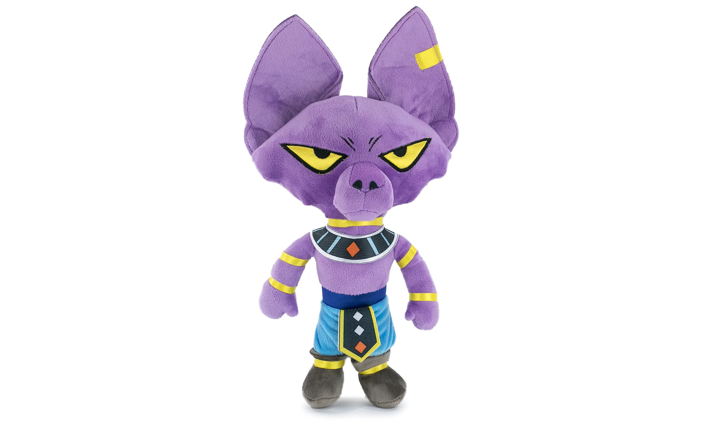 Play by Play Dragon Ball Super Protagonists Plushies, Goku, Piccolo, Vegeta, Beerus, Majin Buu - Super Soft Quality (23-27cm, Beerus)