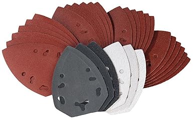 Einhell BT-SG 710 TE-DW 225 X Lot De 10 Feuilles Abrasives Grain 120 12 Trous Papier Abrasif Triangulaire 285 X 285 Mm Pour Ponceuse De Plafond Ponceuse à Sec Einhell BT-SG 710