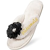 PGN ART Women’s Bridesmaid Slippers Bride Slippers for Wedding Day Bride Gifts for her Engagement Gifts for Women Wedding Slippers Bridal Shower Gifts for Bride to Be Gifts for Her