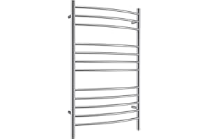 HEATGENE Towel Warmer Wall Mount Electric Plug-in/Hardwired Heated Towel Rack Brushed