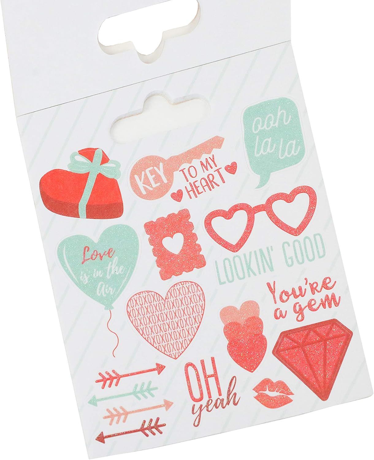 Dovecraft DCSTB005 Book-Love-98 Stickers-Glitter Designs-for Crafts Stationery, Journaling, Paper, Multicolour, One Size - Image 5