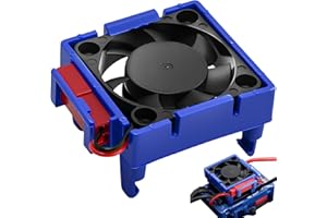 Fraizoe RC VXL-3s ESC Heat Sink Cooling Fan 28000RPM ESC Fan Heatsink for 1/8 1/10 RC Car Truck, Compatible with Traxxas Bandit/Slash/Stampede/Rustler 2WD/4X4 VXL-3s, Replace for #3340 Velineon (Blue)