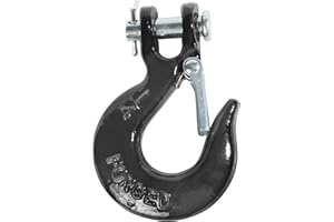 RACOONA Winch Hook,Chain Hook,1/4 inch Clevis Slip Hook with Safety Latch,Car Accessories Heavy Duty Safety Chain Hook,Forged Steel Towing Winch Hook for ATV UTV,Fit 3/16” 1/4” Synthetic Winch Rope