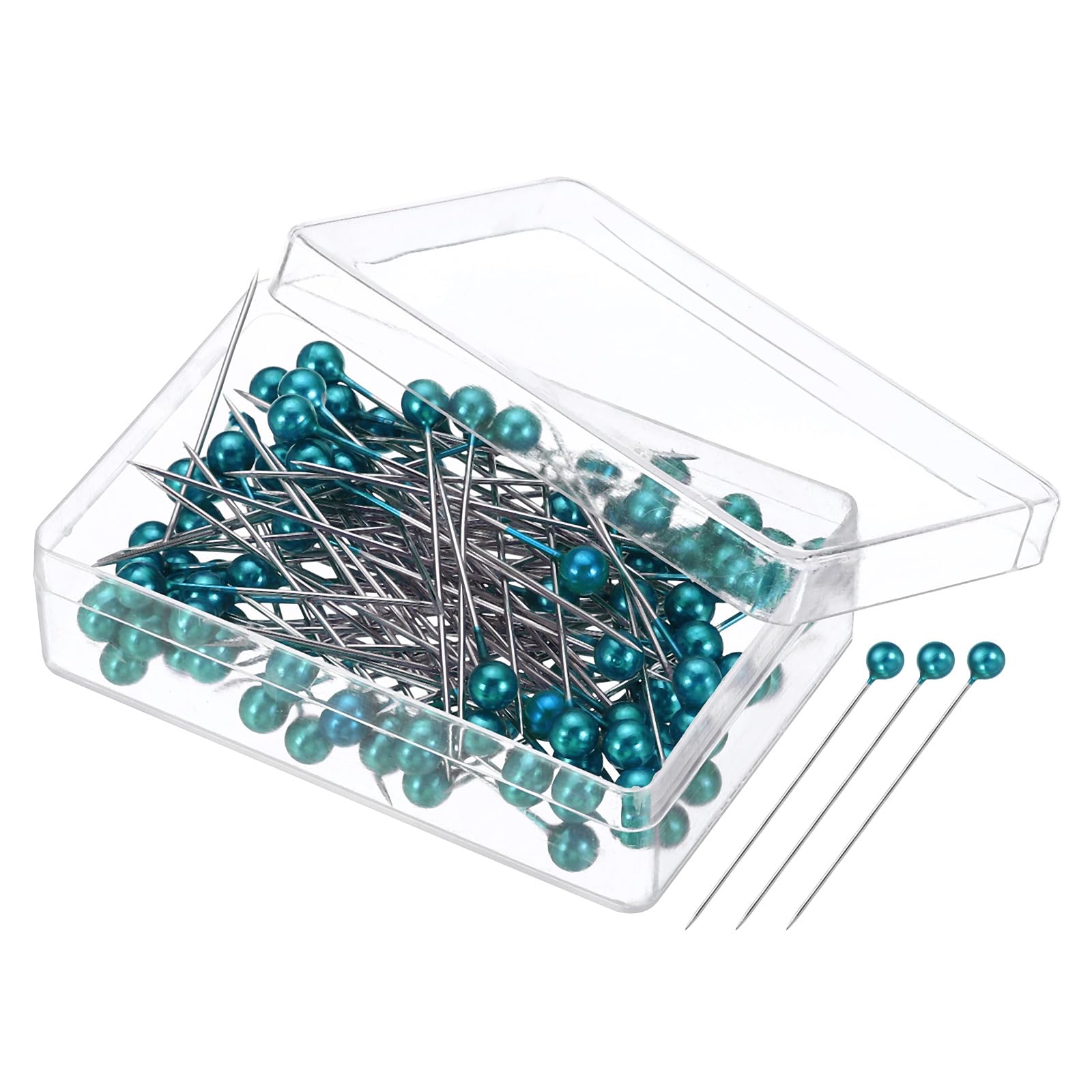 PATIKIL Sewing Pins, 400 Pcs 1.5 Inch Straight Pin with Plastic Pearlized Ball Head for Fabric, Decorative, Jewelry DIY, Craft and Sewing Project, Light Blue