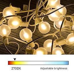 Outdoor LED String Lights, 50Ft G40 Outdoor Patio