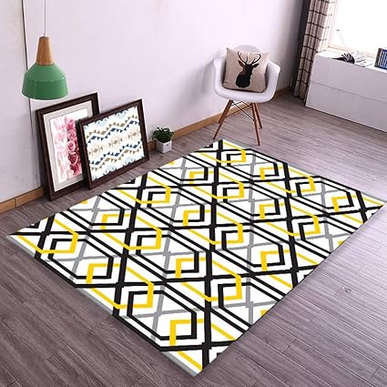Amazon Com Homemiyn Modern Geometry Design Area Rug For