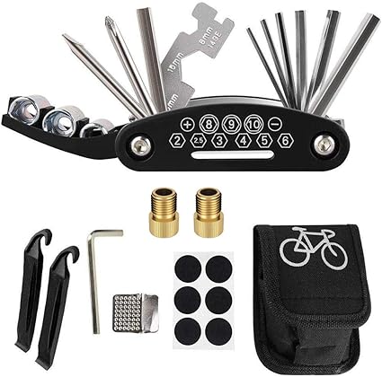 Zixin Fahrrad Reparatur Werkzeug Satz Multi Tool For Fahrrader Fahrrad Mit Satteltasche Mit Luftpumpe Geeignet For Die All Mountain Bikes Amazon De Kuche Haushalt