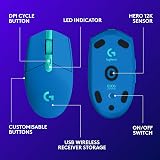 Logitech G305 Lightspeed Wireless Mouse HERO 12K 12000 DPI 99g Blue view 6