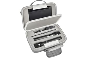 ANKHOH Wireless Microphone Case for JBL PartyBox for Singing for HUACAM for Talomen for TONOR for MOYLEAF Two Microphone System DIY Foam Fits for Different Size Mic, Receiver, Audio Cable (Grey)