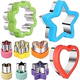 laxizar 9 pcs Cookie Cutters Fruit Cutter Mini Vegetable Cookie Stamps Mold