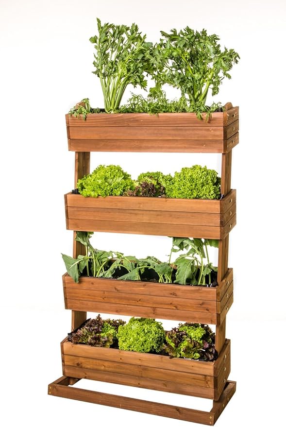 Home Garden Brend Bancal vertical, madera auténtica, 82 cm de ...