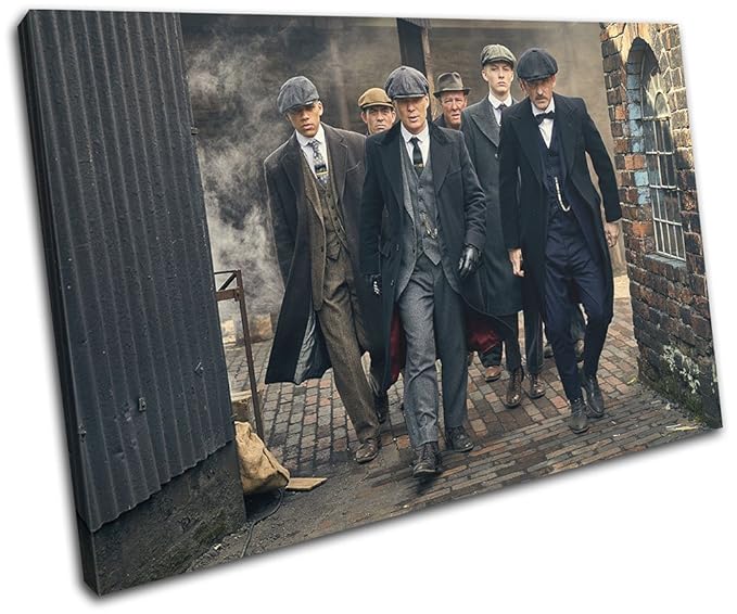 Bold Bloc Design - Peaky Blinders Television Show TV 60x40cm Single Leinwand Kunstdruck Box gerahmte Bild Wand hangen - Bereit Zum Aufhangen - Canvas Art Print 13-2476(00B)-SG32-LO-B