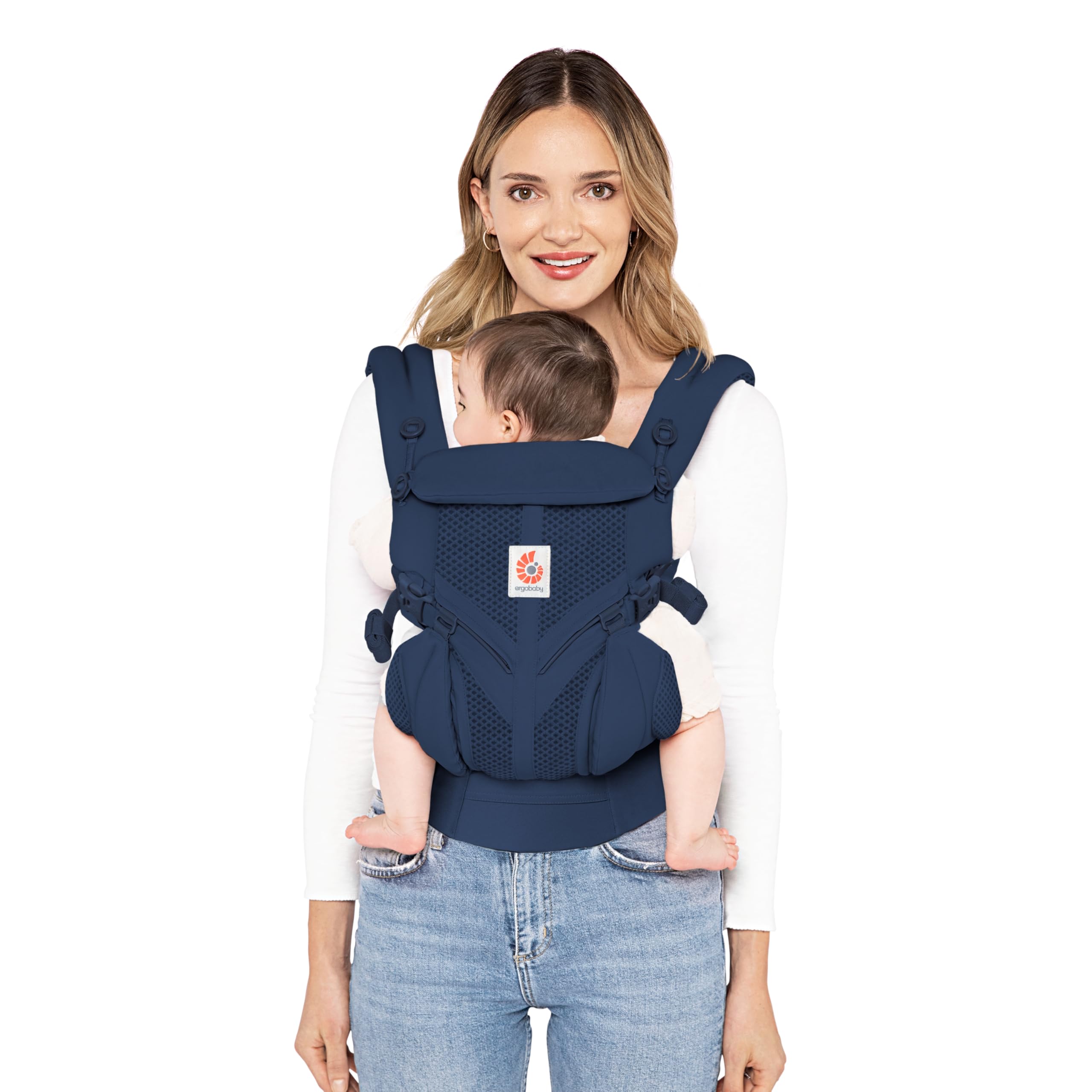 Ergobaby Baby Carrier, 4-Position Omni 360 Cool Air Mesh for Newborn to Toddler (0-4 yrs), Ergonomic Child Carrier & Backpack, Midnight Blue