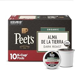 Peet's Coffee Coffee Pods, Dark Roast, Organic Alma de la Tierra, 10 KCups