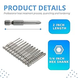 VESTTIO Phillips Cross Slot Screwdriver Bit Set