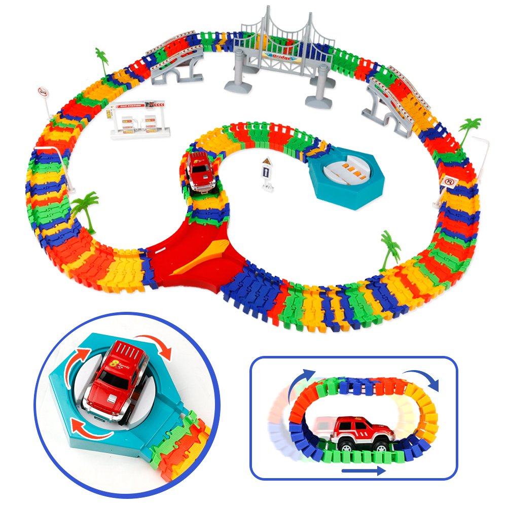 Pista Macchine con Pista Auto Giocattolo Pista Costruzioni 3+ (Consegna Casuale)