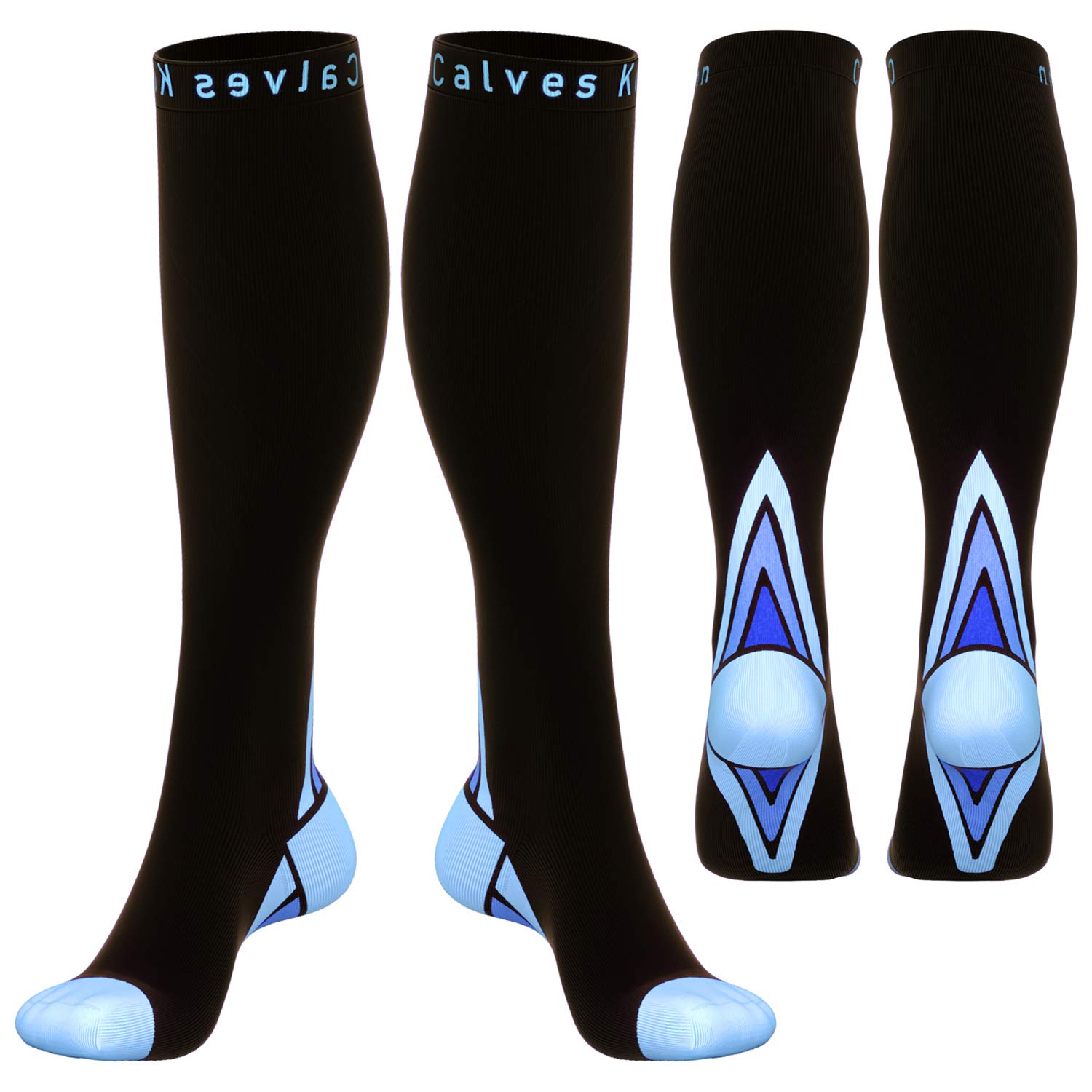 (2 Pairs) Compression Socks/Stockings for Men & Women,Speed Up Recovery Best Graduated Athletic Fit for Travel, Running, Nurses,Shin Splints, Flight & Maternity Pregnancy. Boost Stamina, Circulation