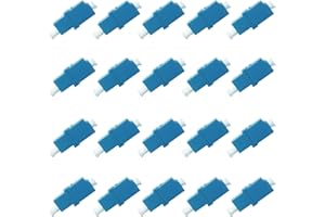 PacSatSales - LC Fiber Coupler - 20 Pack - Single Mode LC Coupler Set - Every LCUPC Connector is pre Cleaned & Extends LCUPC Fiber Optic Cables - Simplex or Duplex Compatible