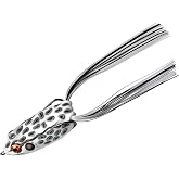 Booyah Pad Crasher Topwater Bass Fishing Hollow Body Frog Lure with Weedless Hooks