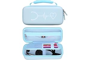 FBLFOBELI Stethoscope Case Compatible with 3M Littmann Classic III/Lightweight II S.E/MDF Acoustica Deluxe Stethoscopes, Includes Mesh Pocket for Nurse Accessories for Work (Blue)