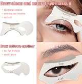 DALAETUS 74 Pcs Eyeliner Stencils Set Winged Tip Tool Reusable Beginner Aid view 5