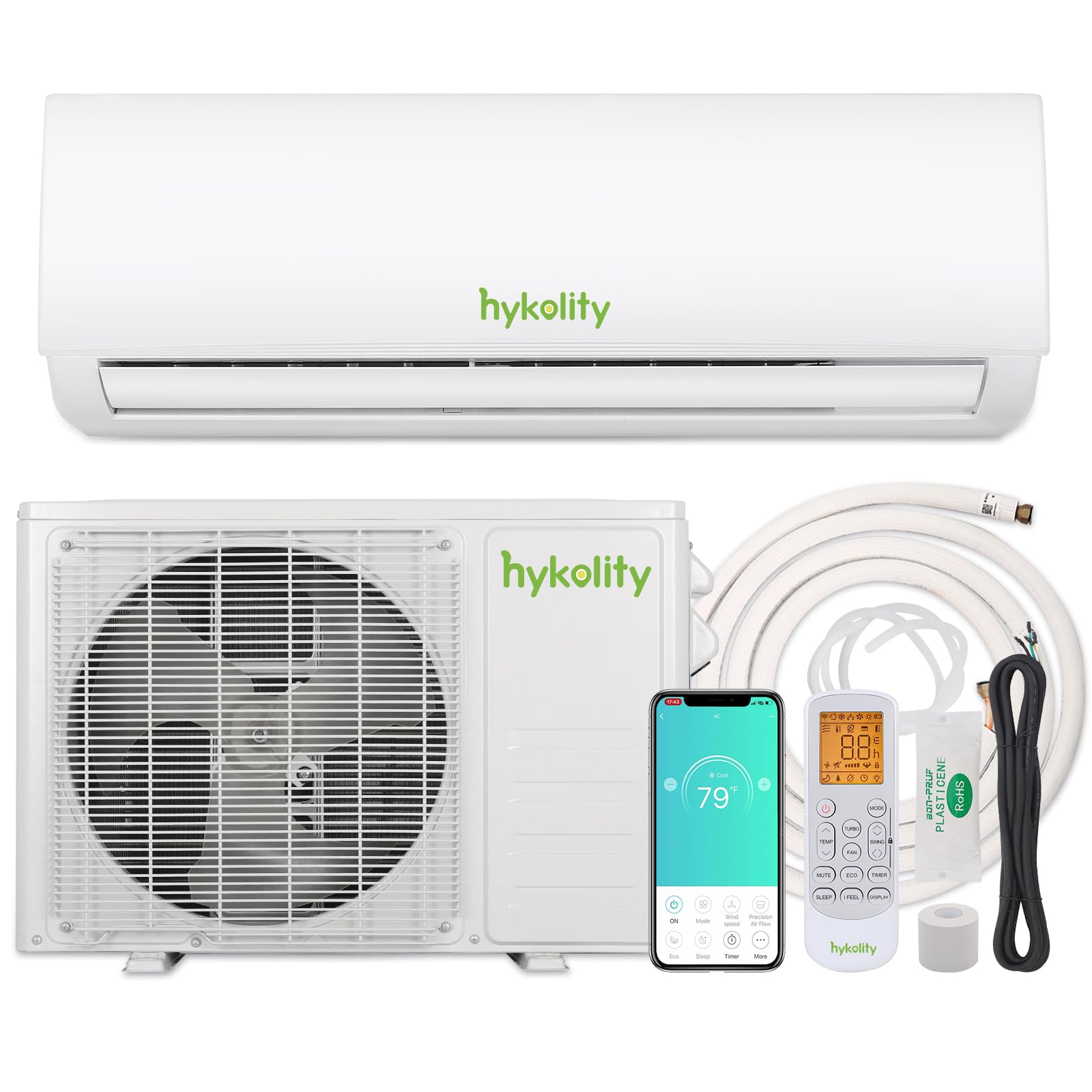 Hykolity Wifi Enabled 12,000 BTU Mini Split Air