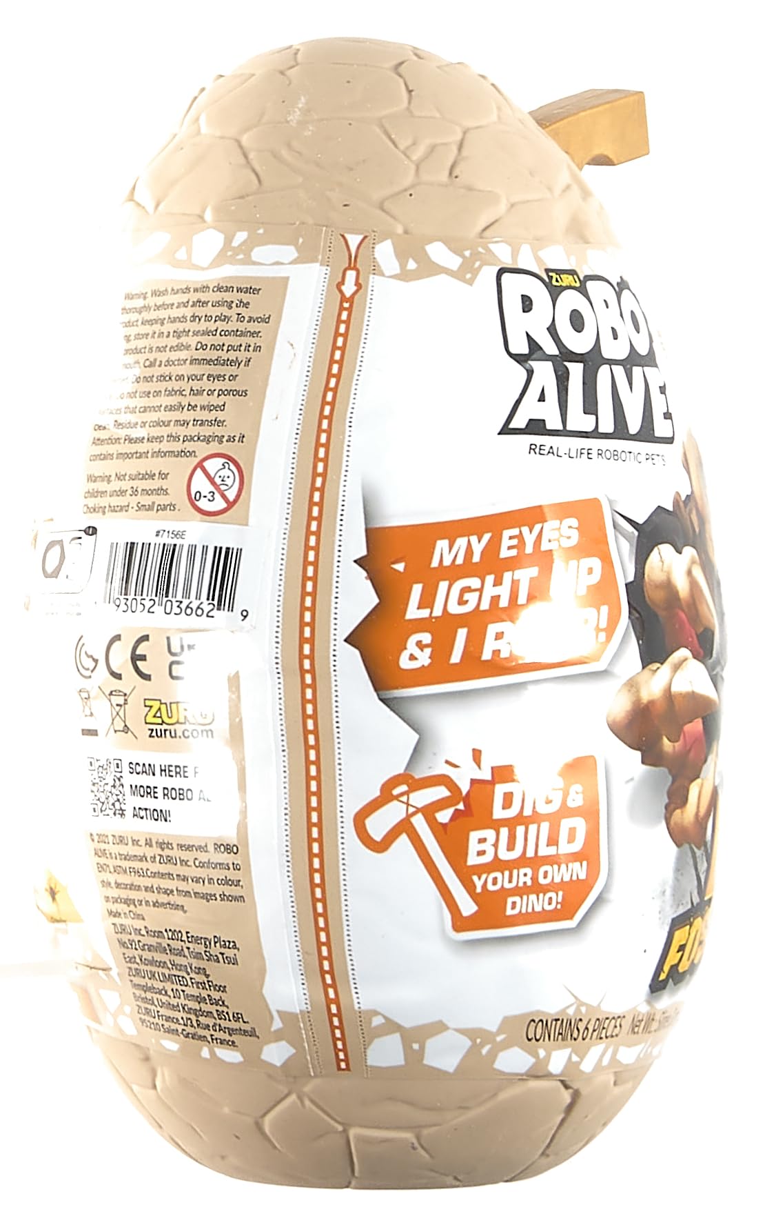 Robo Alive Dino Fossil Find - Ankylosaurus by ZURU Excavate Dinosaur Fossils Digging Kit Collectible Toy with Slime, Multi-Color, (7156E)