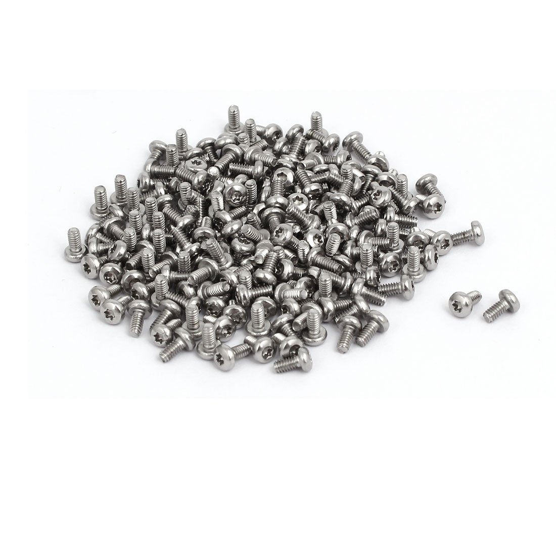Sourcingmap M2x4mm 304 Stainless Steel Button Head Torx Screws Bolts T6 Drive 200pcs