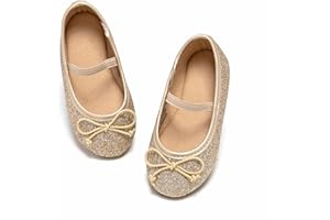 Flaryzone Toddler/Little Girls' Ballerina Flat Mary Jane Princess Dress Shoes - Wedding School Party