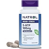 Natrol 5-HTP 100mg, Dietary Supplement Helps Support a Balanced Mood, Mood and Stress Support Supplement, 90 Time Release Tablets, 45-90 Day Supply