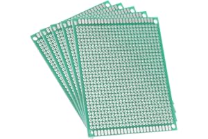 uxcell 7x9cm Single Sided Universal Printed Circuit Board for DIY Soldering Green Thickness 1.6mm 5pcs