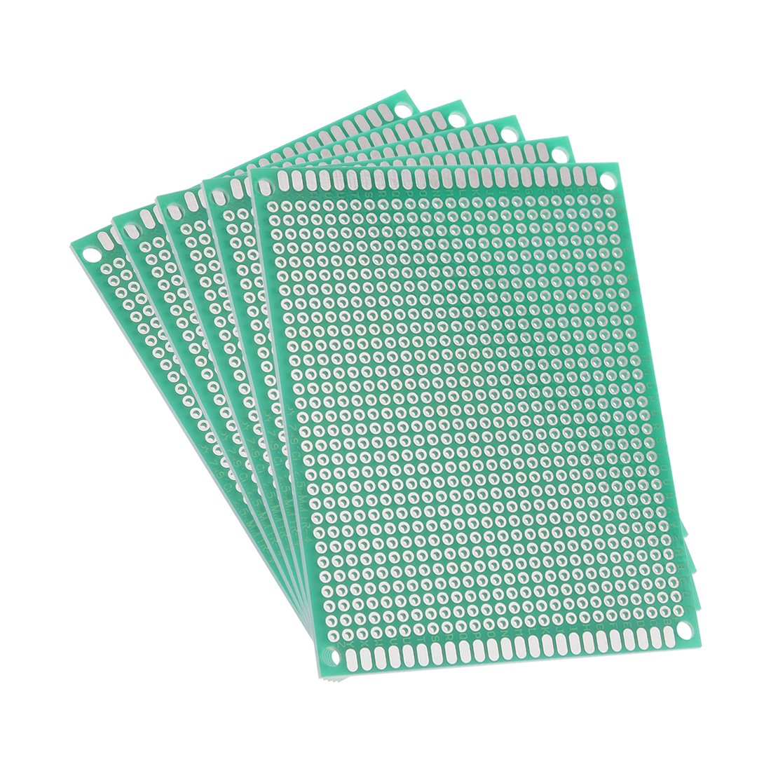 Sourcingmap 7x9cm Single Sided Universal Printed Circuit Board for DIY Soldering Green Thickness 1.6mm 5pcs