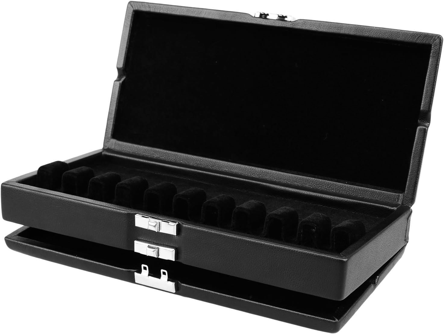 Durable Double Layers PU Leather Bassoon Reeds Storage Case Box Holder for 20 Bassoon Reeds Black