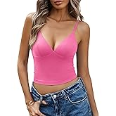 Avidlove Women's V Neck Camisole Tank Tops Cami Crop Y2K Double Lined Sexy Going Out Summer Outfits