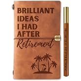 InnoBeta Retirement Gifts for Men Women, Retirement Journal Notebook with Pen, Refillable Sketchbook, Travel Diary, Lined Planner, 7x5 Inches-Brilliant