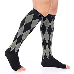 Doc Miller Open Toe Compression Socks, 30-40