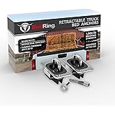 Bull Ring Stainless Steel Flush Fit Retractable Truck Bed Tie Down Anchors for 1995+ Dodge Ram & 2014-19 Tundra CrewMax, Rail Cap Required (1 Pair)