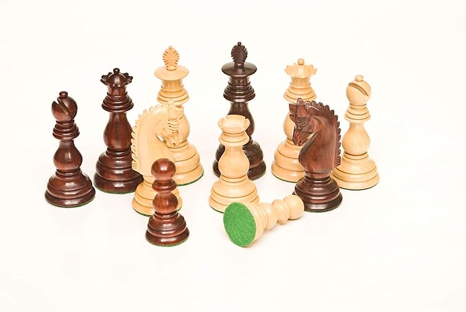 168 Bud Rosewood & Boxwood 3.75 Chess Set