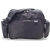 Hopkins Medical Products Original Home Health Shoulder Bag, 70D Waterproof Nylon, Fold-Down Compartment for Easy Access, Adjustable Straps, 14x11x7 inch, Black