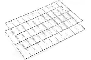 Atgestore WPW10550642 Oven Rack Replacement for Whirlpool Stove Oven Parts, 25" x 15" W10550642 Rack-flat for Amana Range Oven Parts 304 Stainless Steel Oven Wire Rack AGR5330BAS3 Oven Rack 2 Pcs
