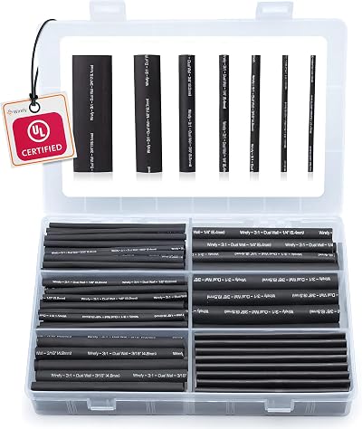 Wirefy Heat Shrink Tubing Kit 3:1 Adhesive Lined Marine Grade 275 PCS