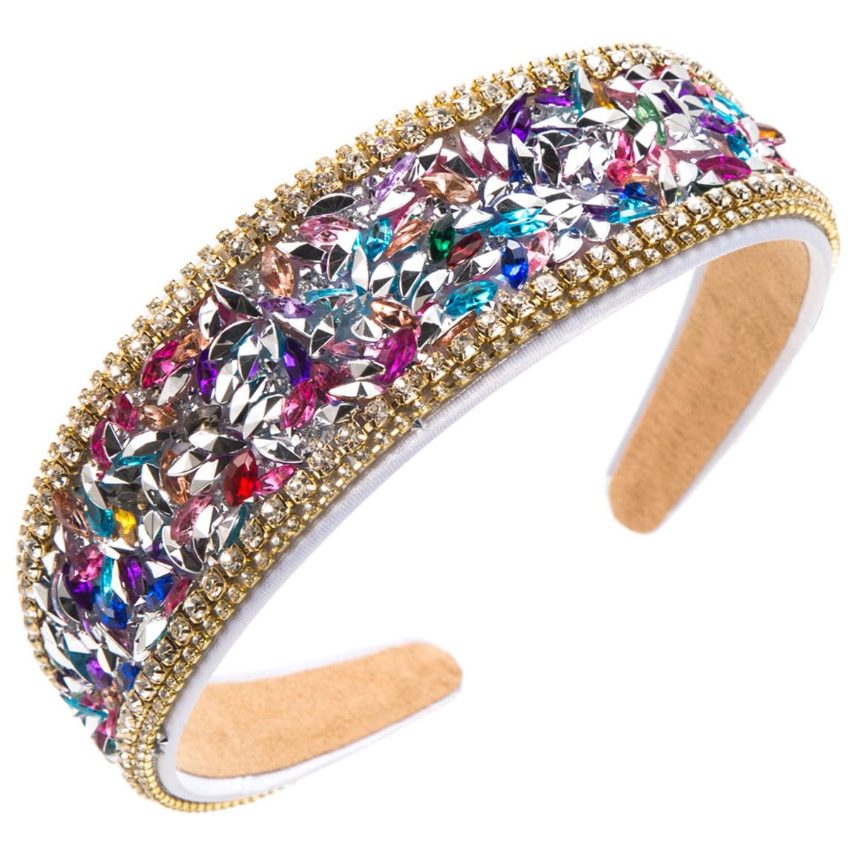 scicent Headband Fashion Rhinestone Head Bands for Women Crystal Bling Hair Band Fashion Non Slip Hair Hoops Padded Hair Accessories for Girls Ladies 25507 — image 1