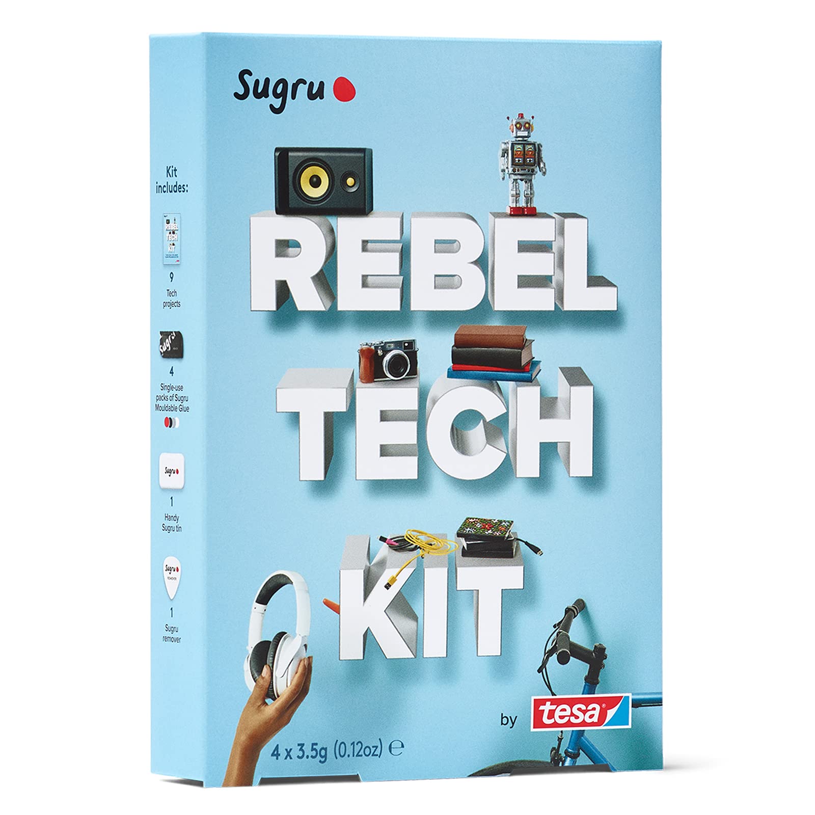 tesa UKtesa I001053 Rebel Tech Kit, Black, White, Grey, Red